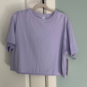 lululemon athletica Purple Organic Cotton Cropped T-Shirt